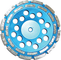 Light blue disk with two rows of grinders