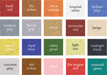 Colour chart sample